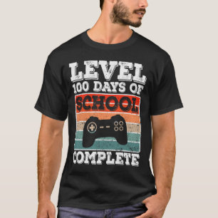 Level 100 Days Of School Complete Gamer Boys Video T-Shirt