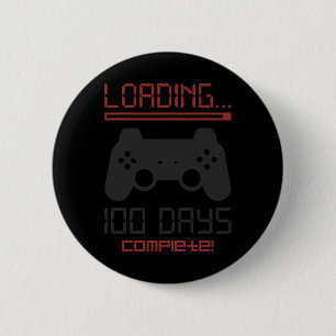Level 100 Days Of School Complete Gamer Video Game 2 Inch Round Button