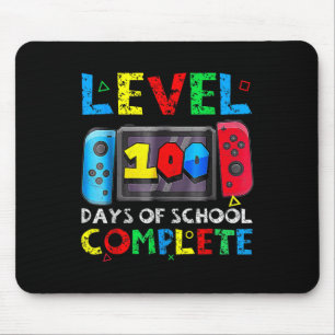 Level 100 Days Of School Complete Gamer Video Game Mouse Pad