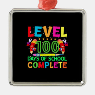 Level 100 Days Of School Complete Metal Ornament