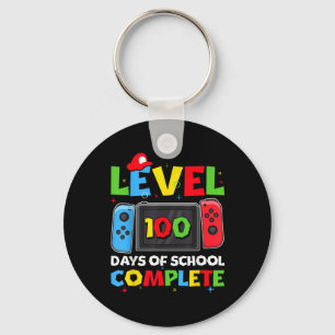 Level 100 Days Of School Complete Video Game 100th Keychain