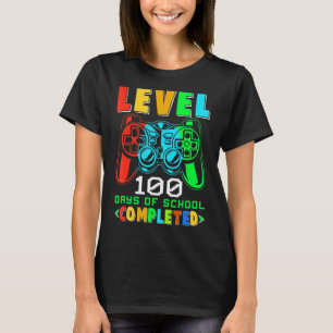 Level 100 Days Of School Completed Game Over Boys T-Shirt