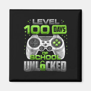 Level 100 Days Of School Unlocked Boys 100th Day O Magnet