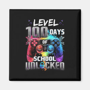 Level 100 Days Of School Unlocked Boys 100th Day O Magnet