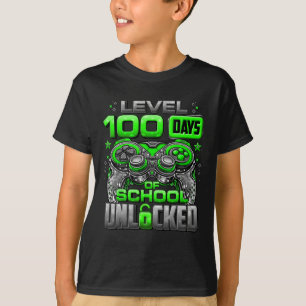 Level 100 Days Of School Unlocked Boys 100th Day O T-Shirt
