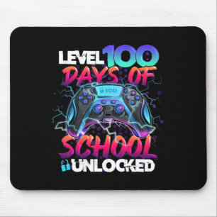 Level 100 Days Of School Unlocked Gamer Kids Video Mouse Pad