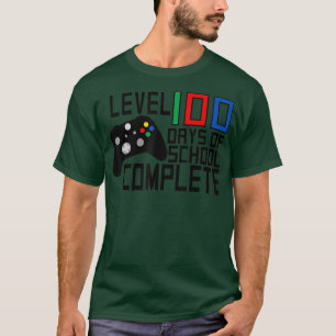 Level 100 Days Of School Unlocked Gamer Video Game T-Shirt