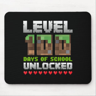 Level 100 Days Of School Unlocked Gaming Pixel 100 Mouse Pad