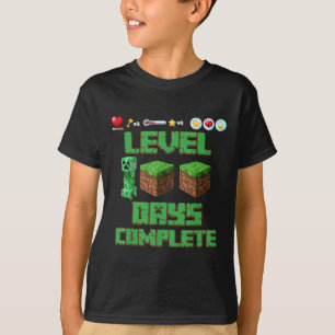 Level 100 Days Of School Unlocked Gaming Pixel 100 T-Shirt