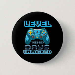 Level 100 Days Of School Unlocked Video Game Boys 2 Inch Round Button