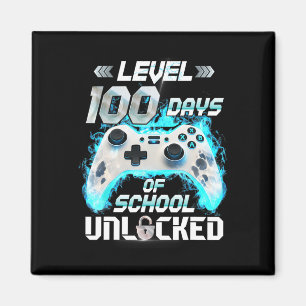 Level 100 Days Of School Unlocked Video Gamer Magnet