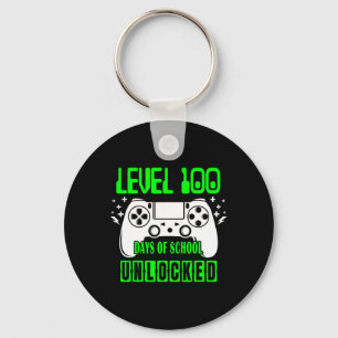 Level 100 Days Of School Unlocked Video Games Boys Keychain