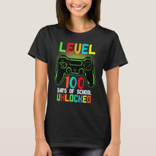 LEVEL 100 DAYS OF SCHOOL Video Game Teachers Stude T-Shirt