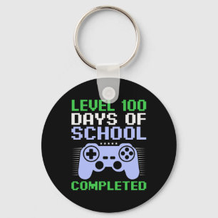 Level 100th Day Of School Completed For Kids Keychain