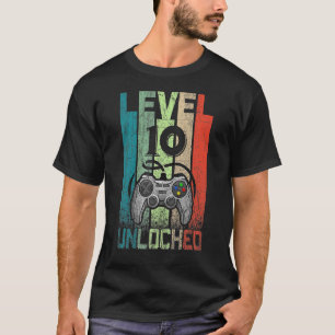 Level 10 Birthday Boy 10 Year Old Video Games Gami T-Shirt