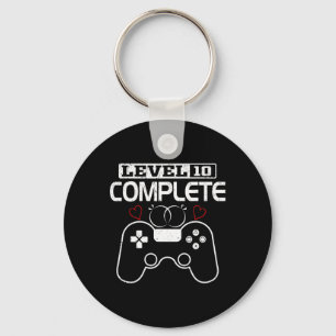 Level 10 Complete 10 Years Wedding Anniversary Vid Keychain