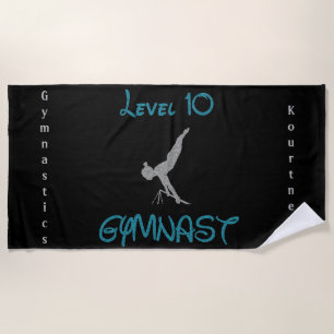Level 10 Gymnast Beach Towel w / Her Name