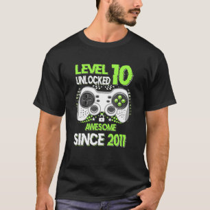 Level 10 Unlocked Awesome 2011 Video Game 10Th Bir T-Shirt