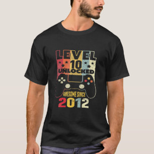 Level 10 Unlocked Awesome 2012 Birthday Gift 10 Ye T-Shirt