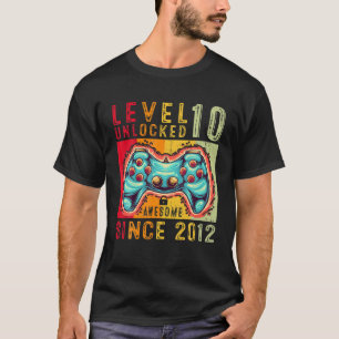 Level 10 Unlocked Awesome 2012 Video Game 10Th Bir T-Shirt