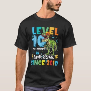 Level 10 Unlocked Awesome Since 2010-10th birthday T-Shirt