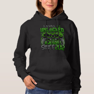 Level 10 Unlocked Awesome Since 2012 10th Birthday Hoodie