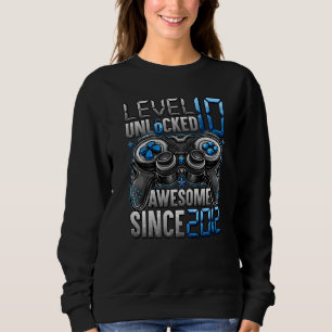 Level 10 Unlocked Awesome Since 2012 10th Birthday Sweatshirt