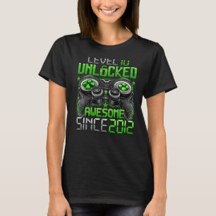 Level 10 Unlocked Awesome Since 2012 10th Birthday T-Shirt