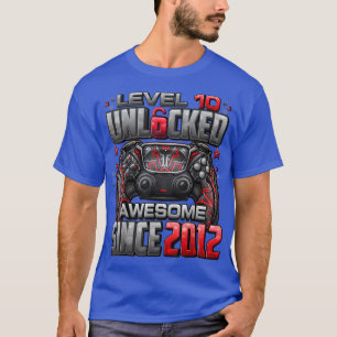 Level 10 Unlocked Awesome Since 2012 10th Birthday T-Shirt