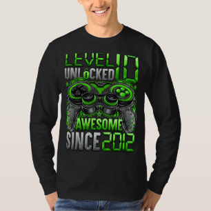 Level 10 Unlocked Awesome Since 2012 10th Birthday T-Shirt