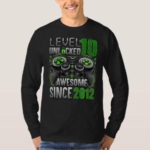 Level 10 Unlocked Awesome Since 2012 10th Birthday T-Shirt
