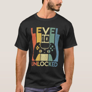Level 10 Unlocked Birthday 10 Year Old Its My 10Th T-Shirt