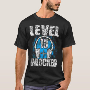 Level 10 Unlocked Birthday 10 Years Gamer T-Shirt