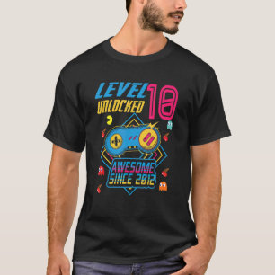 Level 10 Unlocked Boy Awesome Since 2012 Video Gam T-Shirt