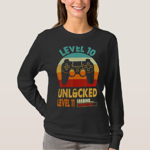 Level 10 Unlocked Boys 10th Birthday 10 Year Old T-Shirt