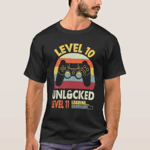 Level 10 Unlocked Level 11 Loading Funny 10Th Birt T-Shirt