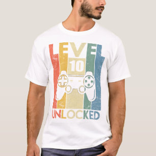Level 10 Unlocked Shirt Funny Video Gamer 10Th Bi