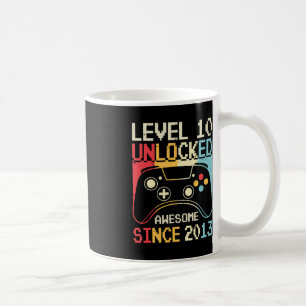 Level 10 Unlocked Video Game 10th Birthday Gamer B Coffee Mug