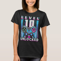 Level 10 Unlocked Video Game 10th Birthday Gamer B