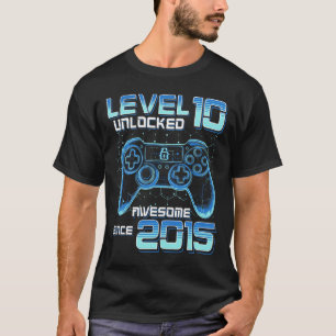 Level 10 Unlocked Video Game Party 10th Birthday G T-Shirt