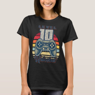 Level 10 Unlocked Video Gamer 10th Birthday T-Shirt