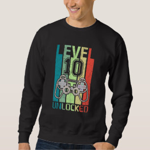 Level 10 Unlocked Video Gamer 10th Birthday Tee