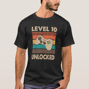 Level 10 Unlocked - Video Gamer Classic 10Th Birth T-Shirt