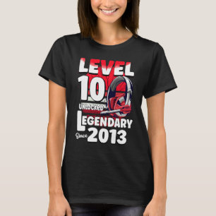 Level 10 years old Unlocked Since 2013 10th Gamer  T-Shirt