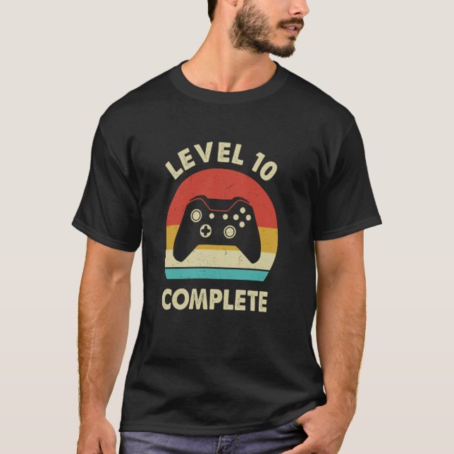 Level 10th Complete  Retro 10 Year Wedding Anniver T-Shirt (Front)