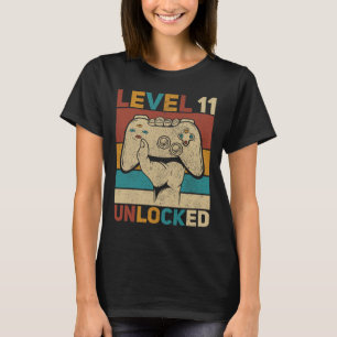 Level 11 Unlocked 11 Year Old Boy Bday Outfit 11th T-Shirt