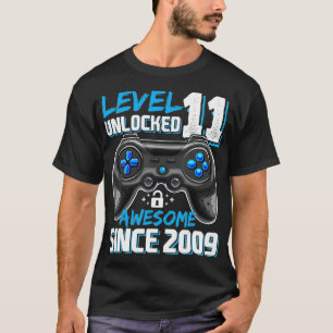 Level 11 Unlocked Awesome 2009 Video Game 11th Bir T-Shirt
