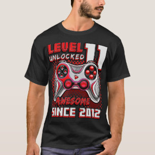 Level 11 Unlocked Awesome 2012 Video Game 11th Bir T-Shirt