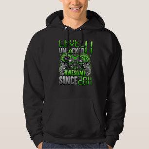Level 11 Unlocked Awesome Since 2011 11th Birthday Hoodie