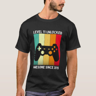 level 11 unlocked awesome since 2015 T-Shirt